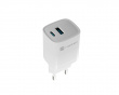 Ribera GaN USB Wall Charger USB-A & USB-C - 30W - White