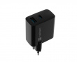 Ribera GaN USB Wall Charger USB-A & USB-C - 45W - Black