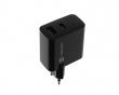 Ribera GaN USB Wall Charger USB-A & USB-C - 65W - Black