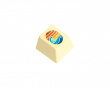 Colorful Great Wave Zinc Alloy Artisan Keycap - Pale Yellow