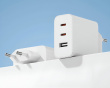 67W GaN Charger 2C1A (2xUSB-A + USB-C) - White