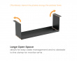 Compact Under-Desk Cable Tray - Black