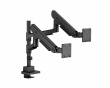 Hercules Monitor Arm 27kg USB-Ports 24”-57” Black - 2 Screens