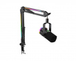 AmpliGame AM8PROT Microphone with Boom Arm - Black
