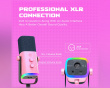 TAM8 Dynamic Gaming Microphone and Boom Arm - Pink