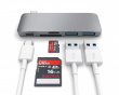 3-in-1 USB-C Pass Through USB Hub  - Space Grey