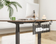 Clamp-On Vertical Under Desk Cable Tray - Black
