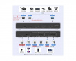 8K HDMI KVM Switch 4 USB 3.0 Ports 2 HDMI Cables, 2 USB Cables and Controller