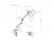 Mechanical Spring Single Monitor Arm 9 KG 17