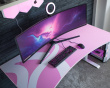 Arena Gaming Desk - Large - White Pink