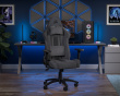 TC100 Relaxed Gaming Chair - Fabric (Grey and Black)