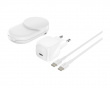 UltraCharge 2-i-1 Qi2 trådlös laddare (vit)