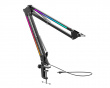 BM38 RGB Metal Microphone Boom Arm - Black