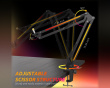 BM38 RGB Metal Microphone Boom Arm - Black