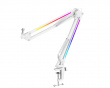 BM38 RGB Metal Microphone Boom Arm - White