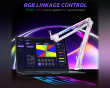 BM38 RGB Metal Microphone Boom Arm - White