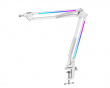 BM38 RGB Metal Microphone Boom Arm - White
