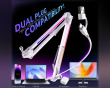 BM38 RGB Metal Microphone Boom Arm - White