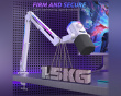 BM38 RGB Metal Microphone Boom Arm - White