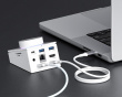 USB-C Hub with Knob and Shortcut Buttons – 2.5G Ethernet Port – White