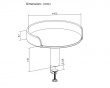 Table-Mounted Cat Bed Large - Black