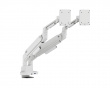Gas Spring Monitor Arm with USB‑A & USB‑C Ports – Dual Monitors – White
