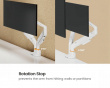 Gas Spring Monitor Arm with USB‑A & USB‑C Ports – Dual Monitors – White