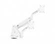 Gas Spring Monitor Arm with USB‑A & USB‑C Ports – Dual Monitors – White