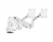 Gas Spring Monitor Arm with USB‑A & USB‑C Ports – Dual Monitors – White