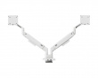 Gas Spring Monitor Arm with USB‑A & USB‑C Ports – Dual Monitors – White