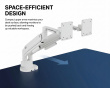 Gas Spring Monitor Arm with USB‑A & USB‑C Ports – Dual Monitors – White