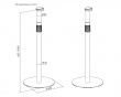 Height-Adjustable Speaker Floor Stand Pair for Sonos Era 100 & 300