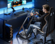 Foldable Racing Simulator Wheel Stand with Chair Fixing Slot