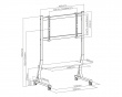 TV Stand on Wheels - Screens 45”-90” - White