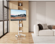 Compact TV Stand with Wheels 13”-50” - White