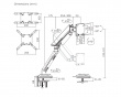 Titan Heavy-Duty Monitor Arm with RGB 24″-57″ Grey