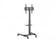 Compact Height-Adjustable Mobile TV Stand with Wheels 32
