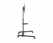 Compact Height-Adjustable Mobile TV Stand with Wheels 32