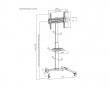 Compact Height-Adjustable Mobile TV Stand with Wheels 32