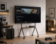 Easel Studio Mobile TV Stand with Wheels – Black
