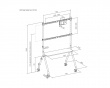 Easel Studio Mobile TV Stand with Wheels – White