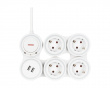 Flexible Power Strip with 4 Outlets, 1.4m, 16A 3500W, 2x USB-A