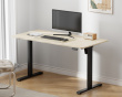 Height Adjustable Standing Desk (1400X700) - Black /Oak table top