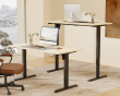 Height Adjustable Standing Desk (1400X700) - Black /Oak table top