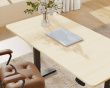 Height Adjustable Standing Desk (1400X700) - Black /Oak table top