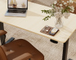 Height Adjustable Standing Desk (1400X700) - Black /Oak table top