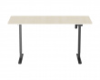 Height Adjustable Standing Desk (1600X700) - Black with Oak table top