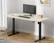 Height Adjustable Standing Desk (1600X700) - Black with Oak table top