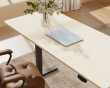 Height Adjustable Standing Desk (1600X700) - Black with Oak table top