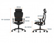 SpineX Pro Ergonomic Fabric Office Chair - Black